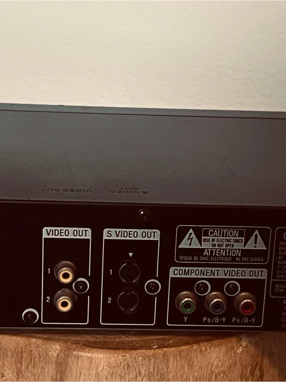 Vintage Sony Black DVD Player with DVD/CD/Video CD Playback